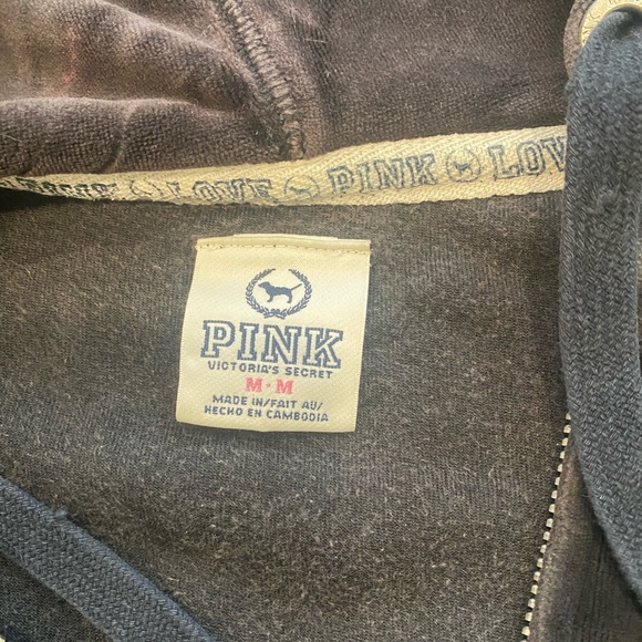 Black Victoria's Secret PINK zip up. - Picture 3 of 4